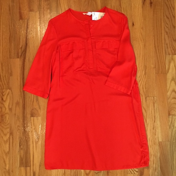 🎉✨HOST PICK✨🎉H&M Orange Shirt Dress - Picture 2 of 6
